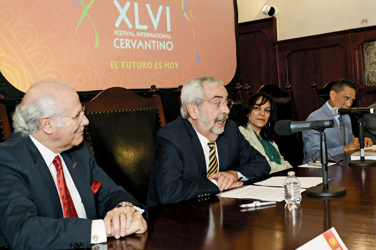 Enrique Ruelas Barajas, Enrique Graue, Marcela Díez-Martínez y Luis Felipe Guerrero. Foto: Benjamín Chaires.