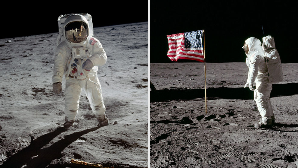 Mientras Armstrong y Aldrin exploraban el Mar de la Tranquilidad, Collins permanecía en el módulo de mando y servicio en órbita lunar. Foto: NASA.